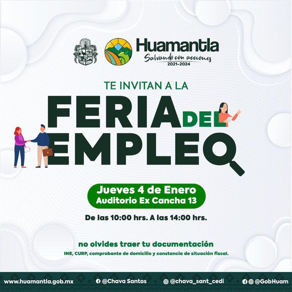 Feria de Empleo 2024: Oportunidades para el desarrollo y bienestar de Huamantla